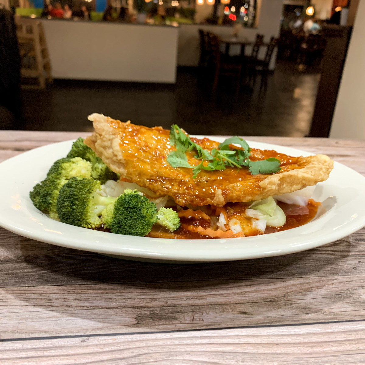 3 Flavor Tilapia near me Thai restaurant in Denton, TX ROYAL YUM